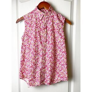 Ralph Lauren Polo Golf Women’s Floral Sleeveless Button Collared Top Size 6